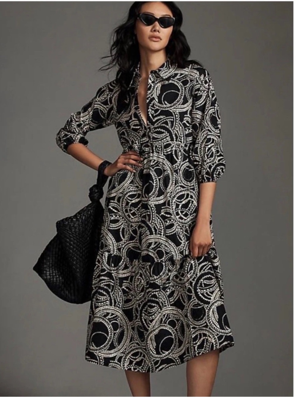 Anthropologie Maeve Bettina tiered shirt dress